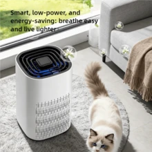 Desktop Air Purifier, Small Home Bedroom Aromatherapy, USB Powered, Removes Odors And Dust, Humidifying Function, Portable And Lightweight, Suitable For Dorm, Office, Bedside, Space-Saving, Keeps Small Room Air Fresh - White - View 11