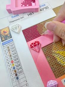 Diamond Painting Alignment Tool: Right Angle Ruler -- Designed To Assist In Aligning Diamonds With The Canvas, Making Diamond Painting Production Easier,Diamond Painting Tool Kit - A - View 4