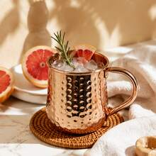 CINEYO 1/2/4 Pure Copper Mugs - Hand-Forged Copper Moscow Mugs With Handles, Copper Cups - Suitable For Hot And Cold Drinks, Coffee, Parties, Gatherings, Weddings, Restaurants, Camping And Household Use. Inspired By Medicine - Gift Set,Mug, Water Cup - Multicolor - View 2