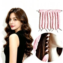 Heatless Curling Set (1pc) - Soft Silk Heatless Curling Rod, Designed For Long Hair, Easily Create Wavy Curls Without Heat Styling, Reusable And Gentle On Hair, Get Beautiful Curls While You Sleep - Multicolor - View 3