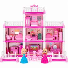 Castelinho Princesa 160 Peças + 2 Bonecas | Casa Blocos  Montar Menina 3 Andares | Brinquedo Educativo Presente  Infantil 3 4 5 Anos - Multicolorido - Visão 4