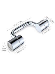 360° Rotating Faucet Extender, Dual Mode Aerator With Brass Extension Arm, Suitable For Kitchen And Bathroom Sink Dishwashing, Cup Rinsing, Ideal For Home Users, Renters And Cooking Enthusiasts, Housewarming, Mother's Day And Christmas Gift - U-shaped Robotic Arm Universal Faucet - View 4