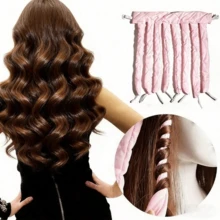 Heatless Curling Set (1pc) - Soft Silk Heatless Curling Rod, Designed For Long Hair, Easily Create Wavy Curls Without Heat Styling, Reusable And Gentle On Hair, Get Beautiful Curls While You Sleep - Multicolor - View 1