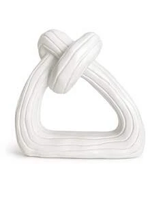 1pc Black And White Beige Cord Knot Decorative Piece, Modern And Simple Style, Triangular Hollow Knot Decorative Piece, Suitable For Home Desktop, Living Room, Entrance Hall, Study, TV Cabinet Decoration - 1PC - View 8