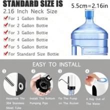 Automatic Water Dispenser, Leak-Proof Design, Fits 3-5 Gallon Bottles, Compatible With Large Capacity Bottles, Suitable For Home, Camping And Office Use - Easy Installation, Plug And Play, Durable And Hygienic. USB Water Dispenser, Water Bottle Pump, Portable Water Pump, Automatic Water Dispenser Pump, Mini Water Dispenser - Multicolor - View 10