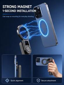 AXNEN Tripod Selfie Magnetik dengan Remote Bluetooth Nirkabel, Dudukan Tripod Ponsel yang Dapat Diperpanjang, Dudukan Ponsel Berputar 360°, Kompatibel dengan Android dan Sebagian Besar Smartphone, Cocok untuk Perjalanan, Aktivitas Luar Ruangan, Siaran Langsung, dan Perekaman Vlog - Satu-Ukuran - View 10