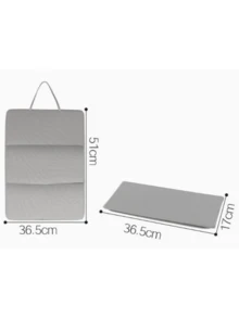 2pcs Lightweight Foldable Steam Ironing Board Set, Includes Hook And Pad, 4-Fold Portable Ironing Board, Non-Slip Surface, Ergonomic Handle, Suitable For Home/Travel, Durable PP Material, Travel Laundry Solution, Foldable Design, Stable And Durable - Grey - View 4