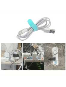 5/10/20pcs Silicone Cable Organizer - Travel-Sized Reusable USB Cable Organizer For Storing And Rolling Up Cables. Cable Organizing Storage Belt, Headphone Cable Organizer, Elastic And Portable, Flexible Cable Management Solution, Suitable For Home - Multicolor - View 4