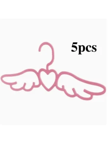 1/5/10/20pcs Pink Hangers, White Hangers, Closet Storage Hangers, Heart Angel Hangers, Room Hangers, Adult Indoor/Outdoor Universal Hangers - Multicolor - View 7
