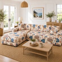 1 buah Sarung Sofa Motif Bunga, Tahan Debu & Noda, Pelindung Sofa Elastis Satu Bagian yang Menutupi Seluruh Bagian, Dekorasi Rumah Ruang Tamu, Cocok untuk Sofa 1/2/3/4 Dudukan, Dapat Digunakan Sepanjang Musim, Dapat Dicuci dengan Mesin, Sarung Bantal Tidak Termasuk - MultiWarna - View 2