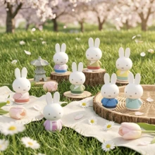 官方授權 Miffy 中式風格系列盲盒公仔，傳統中式風格，Miffy 兔子角色設計，迷你 PVC 收藏公仔，精緻細節工藝，桌面居家與辦公室裝飾，生日與聖誕禮物首選 - 彩色 - 查看 6