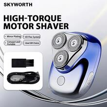 Afeitadora eléctrica Creavi para hombres, 3 cabezales, 4D flotantes, motor de alto par, IPX7 impermeable, recargable por USB, afeitadora portátil - Multicolor - Ver 13