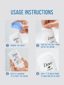 Dove Classic Fresh Scent 女用止汗除臭膏，48小時吸汗微鹽配方，持久清新乾爽不黏膩，便攜式，0%酒精，保濕乳霜，腋下護理異味控制，適合日常、夏季、健身房、敏感肌，50g - 經典香50g - 查看 11