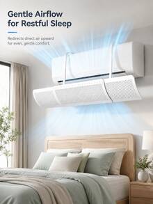 1 buah Deflektor Udara AC, Tidak Perlu Instalasi, Panduan Ventilasi AC, Pelindung Angin AC Universal yang Dipasang di Dinding - MultiWarna - View 1