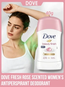 Dove 新鮮玫瑰香氛女性止汗除臭膏，48小時吸汗微鹽配方，持久清新乾爽不黏膩，便攜式，0%酒精，保濕乳霜，腋下護理異味控制，適用日常、夏季、健身房、敏感肌，40g - 清新玫瑰40g - 查看 1