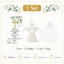 30pcs Baby Baptism Party Favor Angel Set, Includes Bags And Tags, Commemorative Gift, Baptism Guest Favor, Baby Gender Reveal, Birthday, Holiday Decoration - White - View 13