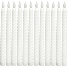 螺旋無焰 LED 錐形蠟燭 12 件組，暖白色，電池供電，適用於聖誕樹與節日裝飾，適合居家裝飾、感恩節及日常用餐 - 12pcs - 查看 11