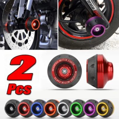 2pcs High-Quality Motorcycle Anti Drop Cups, Wheel Protection Crash Pads, Motorcycle Anti Drop Protection Parts, Off-Road Motorcycle Fork Anti Drop Cups, Suitable For Motorcycle Fixture Accessories