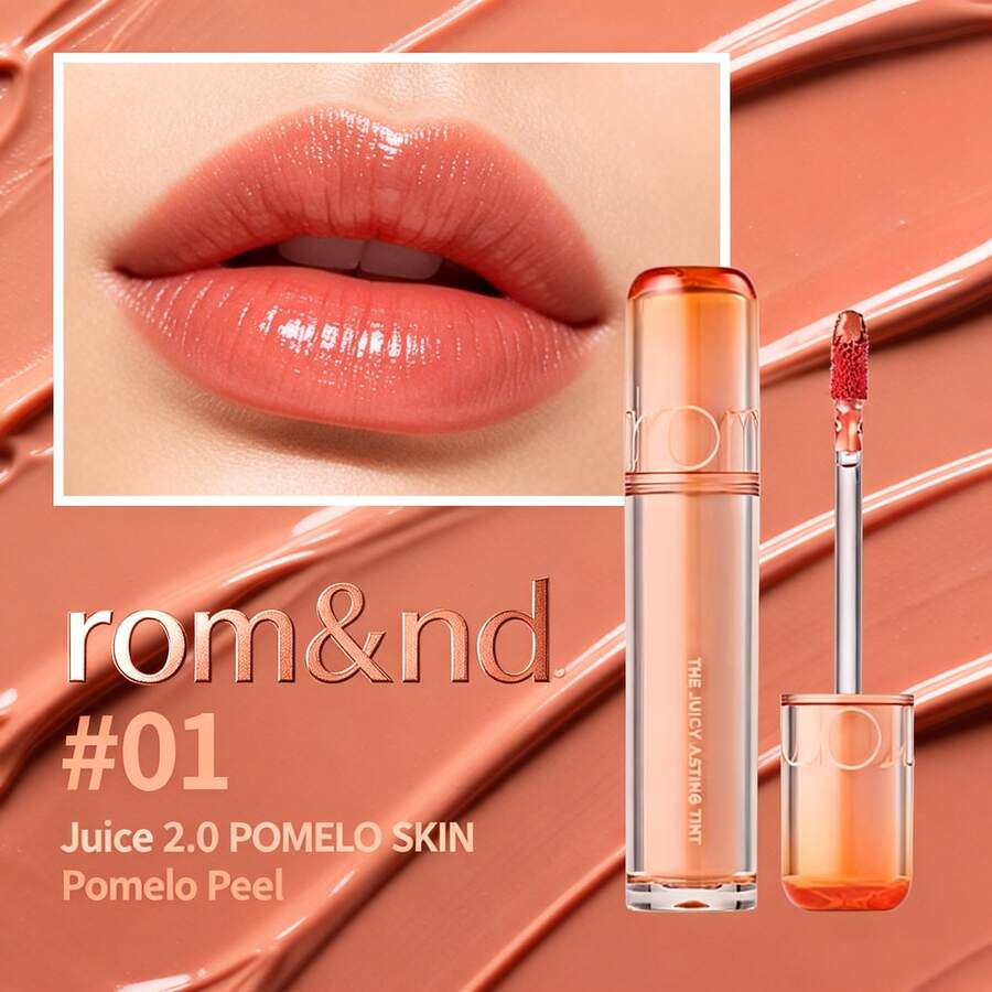 Rom&nd Romand 2.0 鏡面水光持久唇釉,保濕亮澤長效蜜桃色唇蜜 - 01柚子皮 - 查看 1