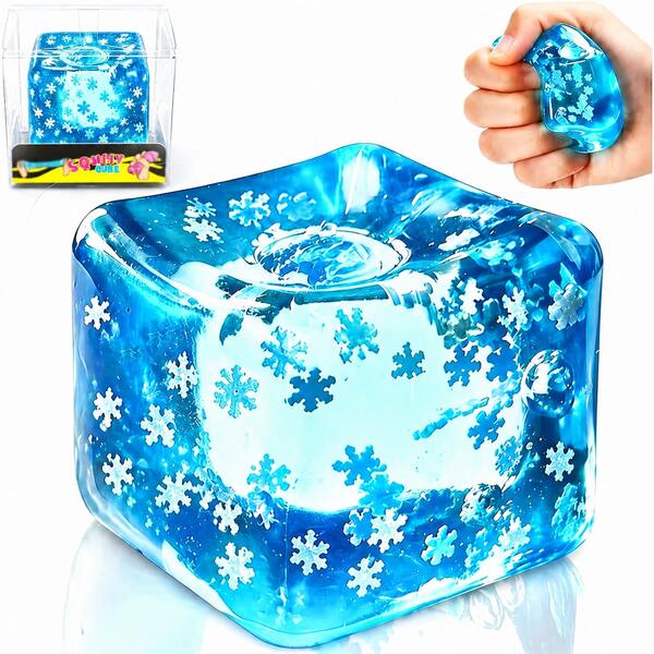 1/3pcs Snowflake Glitter Squishy Stress Ball, Soft Slow Rebound Squeeze Toy, Anxiety Relief Fidget Toy, Sensory Hand Therapy Toy, Anti-Stress Desk Toy, Suitable For Classroom Prizes,Halloween/Christmas/Easter Party Gifts, TheBest Christmas Choice