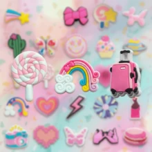 25pcs Cute Cartoon PVC Shoe Charms - Creative Colorful Accessories - Suitable For Sandals And Clogs - Multicolor - View 6