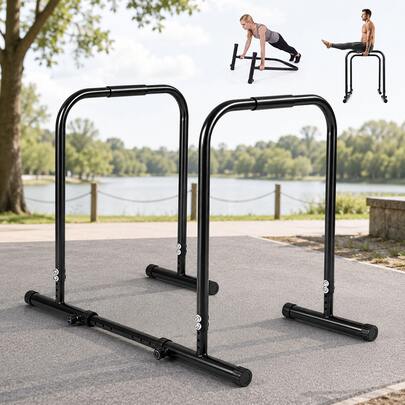 Adjustable Dip Bar Portable Fitness Workout Dip Station For Home Gym Calisthenics