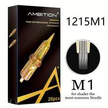Ambition 20pcs Glory Tattoo Needles 0.35mm Round Tip Liner & Shader Disposable Tattoo Needles Compatible With Tattoo Machines - Gold - View 35