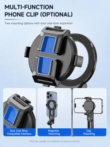AXNEN Tripod Selfie Magnetik dengan Remote Bluetooth Nirkabel, Dudukan Tripod Ponsel yang Dapat Diperpanjang, Dudukan Ponsel Berputar 360°, Kompatibel dengan Android dan Sebagian Besar Smartphone, Cocok untuk Perjalanan, Aktivitas Luar Ruangan, Siaran Langsung, dan Perekaman Vlog - Satu-Ukuran - View 6