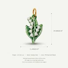 1pc Exquisite Warm Style, 18K Gold PVD Plated Stainless Steel Material, Waterproof And Fade-Resistant, Drip Oil Printed MOM Pendant, Suitable For Women's DIY Jewelry - Multicolor - View 18
