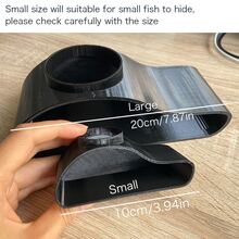 1件 3D列印水族魚隧道躲藏處，天然彎曲洞穴裝飾，適合孔雀魚、鬥魚、鼠魚躲藏點，魚缸配件，水族裝飾，魚類庇護所，繁殖洞穴 - A - 查看 6