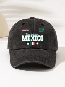 1pc Fashionable Minimalist Washed Baseball Cap "MEXICO 10 KING" Print Pattern, Gift For Family And Friends, Highly Attractive All-Season Decorative Style, Essential Fashion Item For Men And Women, Suitable For Outdoor Sports, Lightweight And Portable - Washable Baseball Cap 2 - View 11