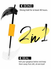 Mavphnee 2-In-1 Cluster False Eyelash Glue, Long-Lasting Strong Waterproof Adhesive For DIY Eyelash Extensions - Mustard Yellow - View 3