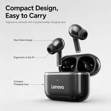 1pc Lenovo EA230 TWS Bluetooth Wireless Earbuds, Stable Bluetooth 5.4, Sensitive Touch Control, Built-In Microphone Supports HD Calls, Long Battery Life, Ergonomic In-Ear Design, Suitable For Gaming, Fitness, Office - View 7
