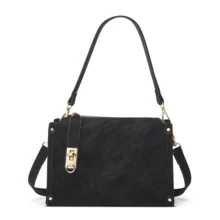 Women Niche Minimalist Handbag, Elegant Versatile Shoulder Crossbody Bag For Daily Commute - Black - View 1