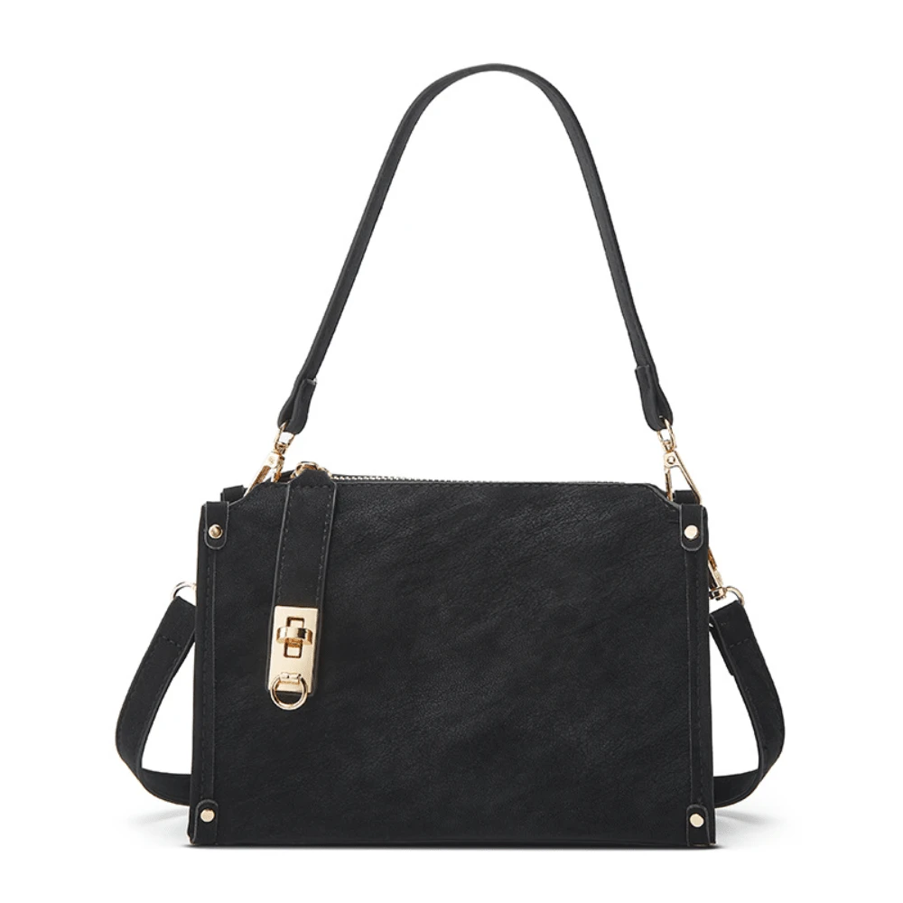 Women Niche Minimalist Handbag, Elegant Versatile Shoulder Crossbody Bag For Daily Commute - Black - View 1