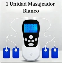 Set de estimulador muscular corporal de pulso digital, incluye aparato masajeador + 4 almohadillas de electrodos, 8 modos y 15 niveles de intensidad, disponible en color verde y blanco. Adecuado para uso en hogar, oficina, gimnasio y terapia personal, alivia dolores musculares en deportistas y adultos mayores. - Multicolor - Ver 2