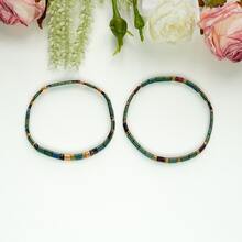 New Fresh Summer Vintage Niche TILA Bracelet, Japanese Imported Bracelet, Multi-Layer Stackable - Multicolor - View 9