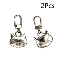 2/5/6/8/10 chiếc đầu kéo khóa hình mèo, tháo rời nhanh chóng để sửa chữa, phụ kiện thay thế đầu khóa kéo kim loại đa năng có lỗ nhỏ, không cần dụng cụ, dùng cho túi xách, quần áo, áo khoác, giày, bốt - Nhiều màu - Xem 28