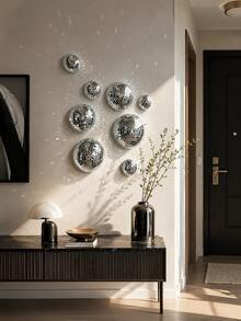 8/3pcs Disco Ball Wall Decor Hanging Ornament, With Adhesive Backing, Home Interior Decoration, Reflective Atmosphere Creation - Disco - View 5