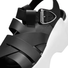 Nike Willow Leather Fitted Buckle Comfortable Beach Sandals For Women - Black - View 10