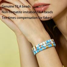 New Fresh Summer Vintage Niche TILA Bracelet, Japanese Imported Bracelet, Multi-Layer Stackable - Multicolor - View 5
