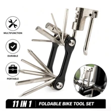 11-In-1 Multi-Function Bicycle Repair Tool Set, Mountain Bike Wrench, Screwdriver, Chain Hex Spoke, Bicycle Tools, Bicycle Repair Tool Kit - Multicolor - View 3