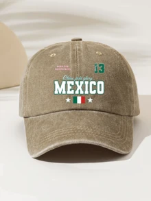 1pc Fashionable Minimalist Washed Baseball Cap "MEXICO 10 KING" Print Pattern, Gift For Family And Friends, Highly Attractive All-Season Decorative Style, Essential Fashion Item For Men And Women, Suitable For Outdoor Sports, Lightweight And Portable - Washable Baseball Cap 2 - View 16