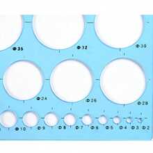 Acrylic Multi-Circle Template Ruler, 20cm Geometric Circular Hole Measuring Template, Multi-Diameter Circle Drawing Scale, Suitable For Student Drawing Art DIY Crafts - Single Piece - View 10