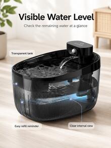 2.2L Automatic Pet Water Fountain With Motion Sensor, Smart Cat Water Dispenser For Cats And Small Dogs, Sensor Activated Drinking Fountain For Indoor Pets(Replacement Filters Can Be Purchased Separately) - 2.2L - View 5