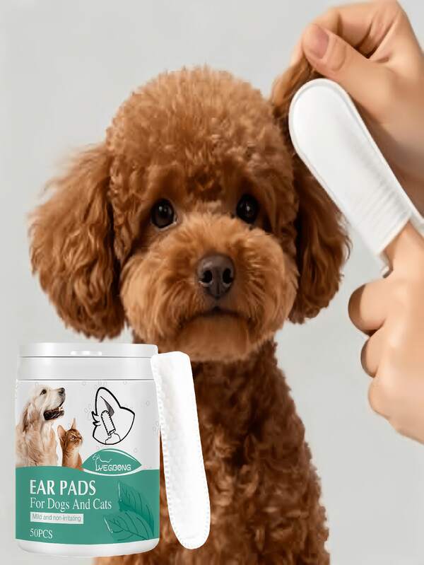 50pcs Finger Wipes For Dogs, Cats And Pets, For Cleaning Ears And Removing Dirt