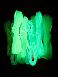 8/2PCS, Multi-Color Options, 120cm Glow-In-The-Dark Solid Color Reflective Shoelaces, Unisex Sports Shoes, Versatile, Suitable For Daily Wear, Dating, Party And Holiday Outfits - Multicolor - View 7