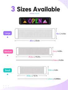 滾動式巨型亮色 LED 廣告招牌,柔性 USB 5V LED 店鋪招牌,藍牙 App 控制,可自定義文字/圖案/動畫,可編程顯示螢幕,適用於商店、汽車、酒吧、酒店 - LED Sign - View 9