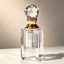 WALTZ&F Transparent Cube Crystal Perfume Bottle With Crystal Ball Refillable Empty Decorative Glass Bottle For Essential Oil Girl Or Women Gift For Dresser Table Decor 1ML - 1PC - View 2
