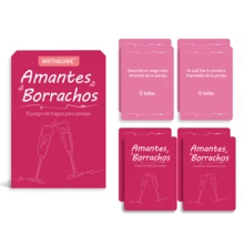 Amantes Borrachos - Jeu de cartes pour couples en espagnol, questions amusantes et romantiques, brise-glace romantique pour les soirées en amoureux, les anniversaires et les soirées cocooning à la maison, cadeau parfait pour les couples qui aiment les jeux - Framboise - Voir 4
